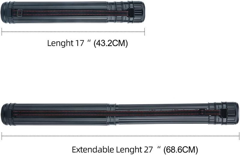 TRANSON 2-Pack Small Poster Tube Storage 17“ to 27” Extendable for Documents Blueprints Artworks Scrolls - Image 2